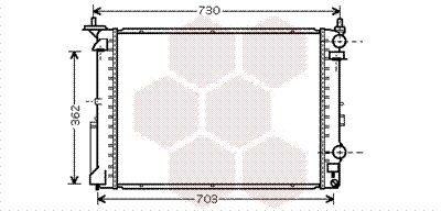 VAN WEZEL Radiaator,mootorijahutus 43002319